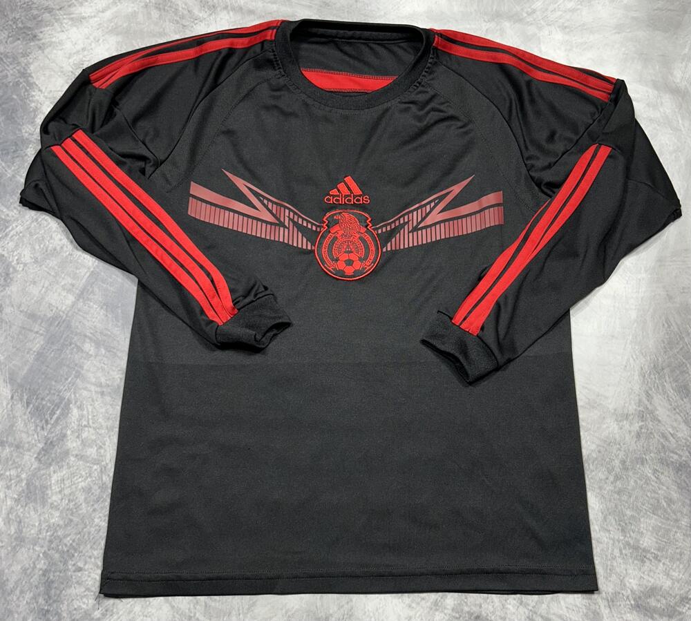 Mexico Jersey Mens Large Black Soccer Adidas G Ochoa 13 Long Sleeve National